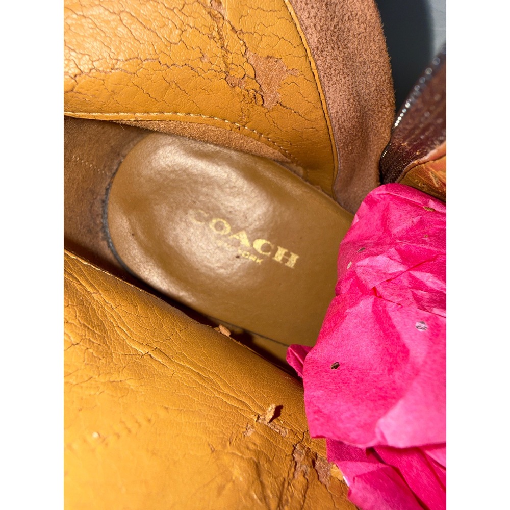 Coach Brown Suede Wedge Ankle Boots Pointed Toe Side Zip Fall Classic
Lux - Picture 5 of 10